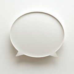 White Circular Speech Bubble Minimalist Composition and Design Concept