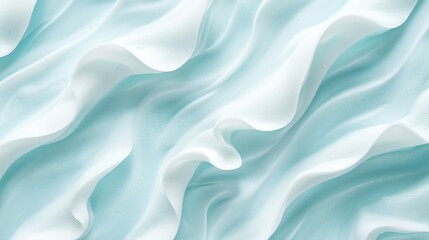 Obraz premium Whipped Cream Texture Light Blue, Swirling Composition
