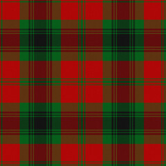 Black, Red, Green Tartan Weave Pattern - Tile