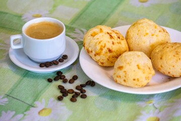The most traditional Minas Gerais snack, coffee, cheese bread and guava paste