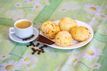 The most traditional Minas Gerais snack, coffee, cheese bread and guava paste