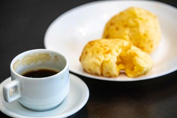 The most traditional Minas Gerais snack, coffee, cheese bread and guava paste