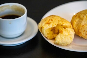 The most traditional Minas Gerais snack, coffee, cheese bread and guava paste