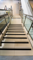 Modern empty stair in office building