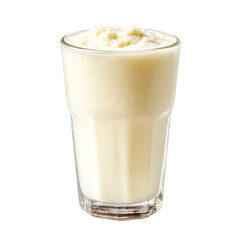 Creamy milkshake in a glass refreshing drink summer beverage, isolated on transparent background, perfect cutout, PNG