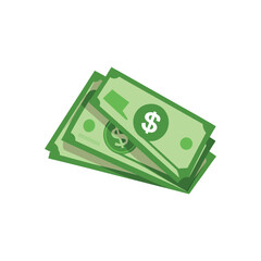 Dollar banknotes isolate on white background
