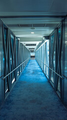 Inside the Aero Bridge Corridor, Airport Boarding Bridge