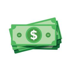 Dollar banknotes isolate on white background