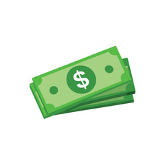 Dollar banknotes isolate on white background