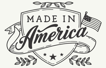 Made in america patriotic design graphic