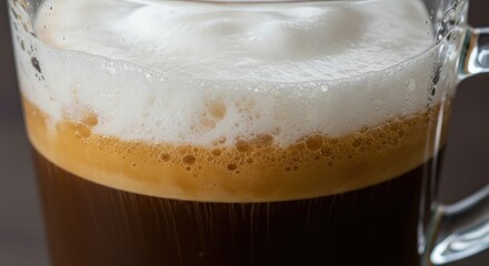 Coffee drink with creamy foam