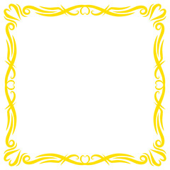 Ornate gilded frame vector art, blank space for customized vintage design