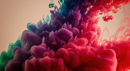 Colorful ink swirl abstract background