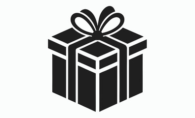 Gift box icons, present silhouette , christmas surprise vector