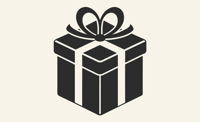 Gift box icons, present silhouette , christmas surprise vector