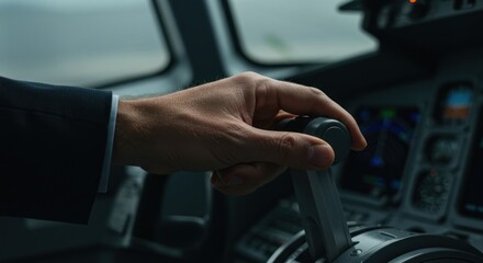 Hand operating control stick