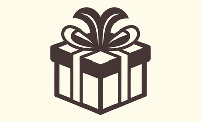 Gift box icons, present silhouette , christmas surprise vector