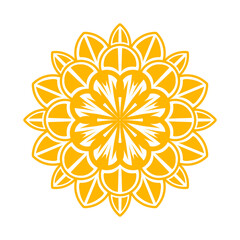 Abstract Floral Design in a Monochromatic Color Scheme on Dark Background