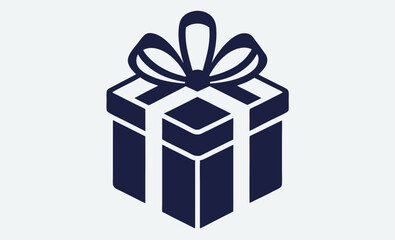 Gift box icons, present silhouette , christmas surprise vector