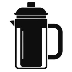 Vector illustrations of coffee and tea containers, including mugs, pots, and thermoses, isolated on white for your beverage needs