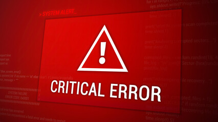 Critical error system alert concept.