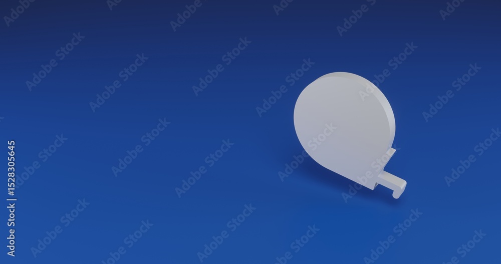Poster isolated realistic white tape measure symbol with shadow. located on the right side of the scene. 3d