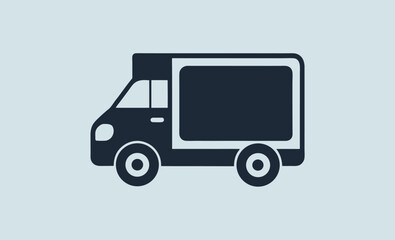 Delivery truck icon, set of black first shipping delivery truck icon vector silhouettes 