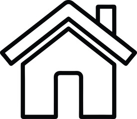 Home Outline Icon: House Symbol

