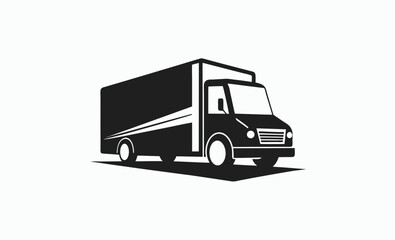 Delivery truck icon, set of black first shipping delivery truck icon vector silhouettes 