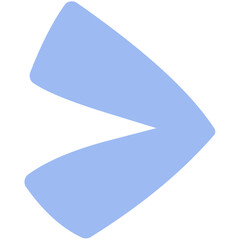 A light blue abstract chevron shape with rounded edges pointing to the right side of the image frame