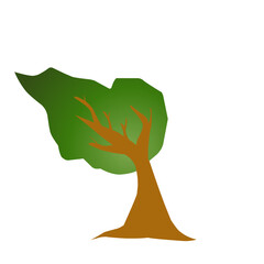 Stylized arboreal representation against a stark void showcasing nature's form