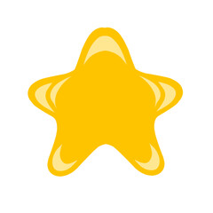 Isolated cartoon star graphic for design projects and whimsical illustrations