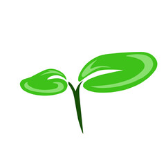 Emerging sprout illustration symbolizing growth, beginnings, and natural vitality
