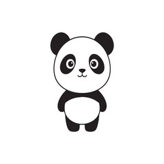 Naklejka premium Cute cartoon panda bear illustration