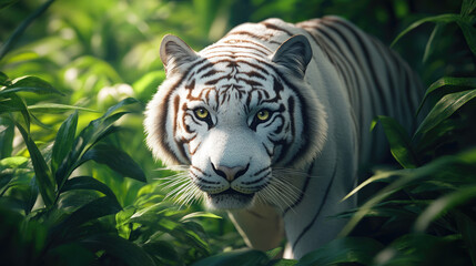 white tiger in zoo