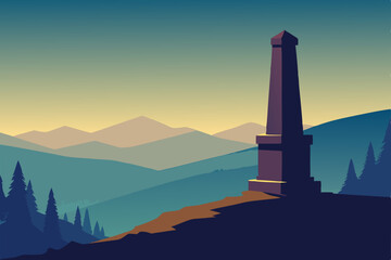 silhouette of a lighthouse