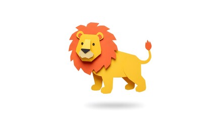 Adorable Papercraft Lion: A Whimsical Creation of Origami Art