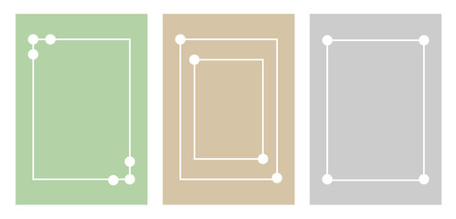 Set of geometric, abstract frames