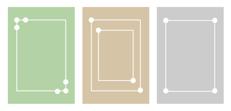 Set of geometric, abstract frames