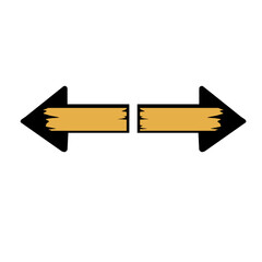 Abstract minimalist design featuring two distressed golden horizontal segments
