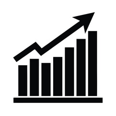 business graph with arrow
