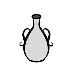 Minimalist vase rendering against dark backdrop, simple elegant artistic form