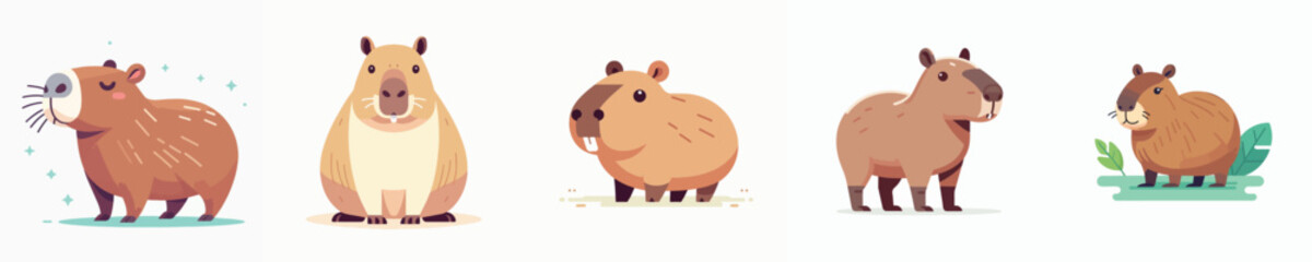 Vector of a capybara