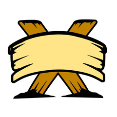 Abstract composition featuring brush strokes and textural banner on black backdrop