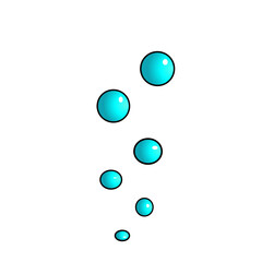 Ascending turquoise spheres on a dark canvas create a minimalist abstract art