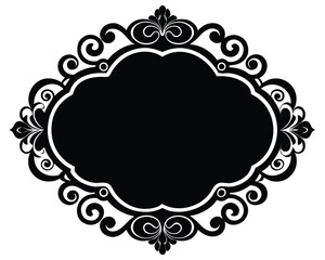frame, vintage, ornate, scrollwork, decorative, elegant, black, white, background, design, border, graphic, vector, retro, classic, filigree, flourish, label, emblem, badge, invitation, wedding, eleme