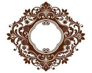 frame, floral, ornate, brown, design, decoration, vector, vintage, elegant, wedding, invitation, flourish, ornamental, border, decorative, victorian, retro, classic, swirl, scroll, leaf, leaves, flowe