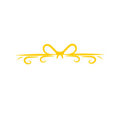 Golden vintage flourish ornament on black background for design element