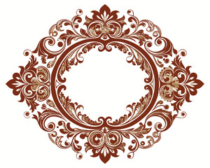 frame, oval, vintage, brown, elegant, floral, swirls, ornaments, baroque, decorative, classic, border, design, illustration, vector, antique, artwork, flourish, leaves, scrollwork, invitation, wedding