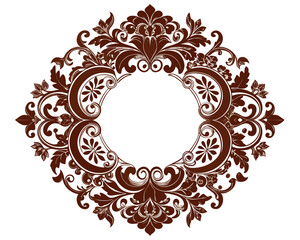 floral ornament, decorative, design, vector, brown, elegance, ornate, scrollwork, swirl, flourish, frame, vintage, retro, baroque, victorian, leaves, botanical, pattern, invitation, wedding, border, c